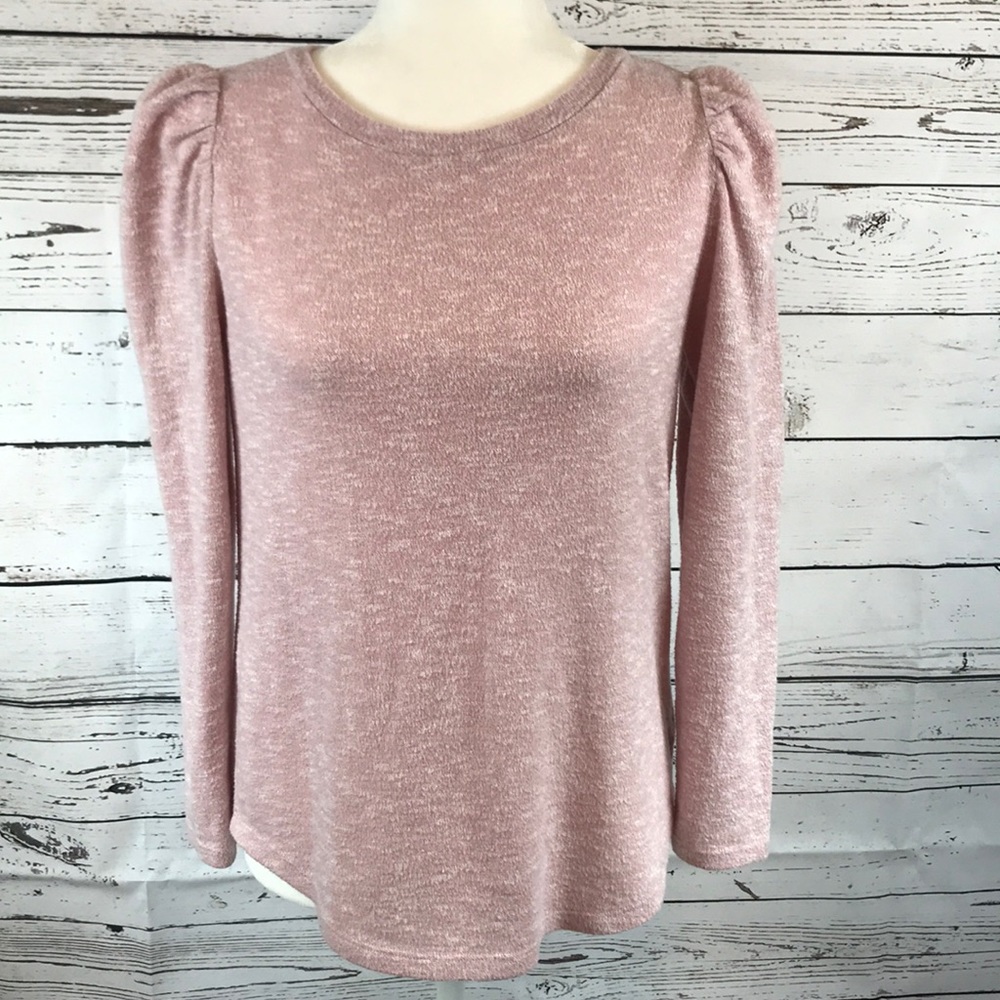 Old Navy- Pink/white space dye stretch sweater, S